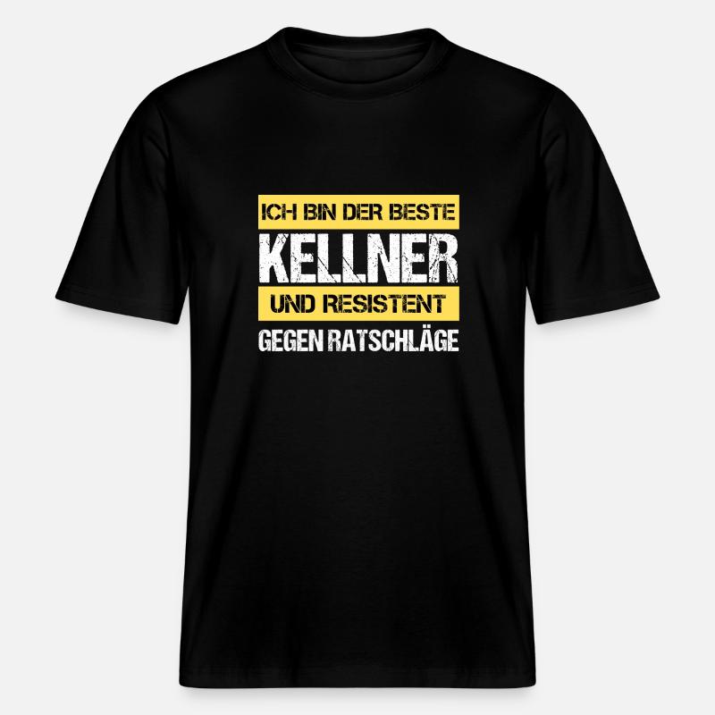Resistenter Kellner - RELAXED FIT Unisex Organic T-Shirt - Schwarz