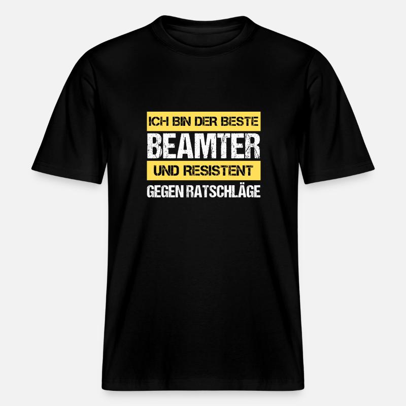 Resistenter Beamter -  RELAXED FIT Unisex Organic T-Shirt - Schwarz