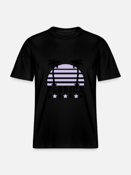 florida - T-shirt unisexe RELAXED FIT en coton bio - noir