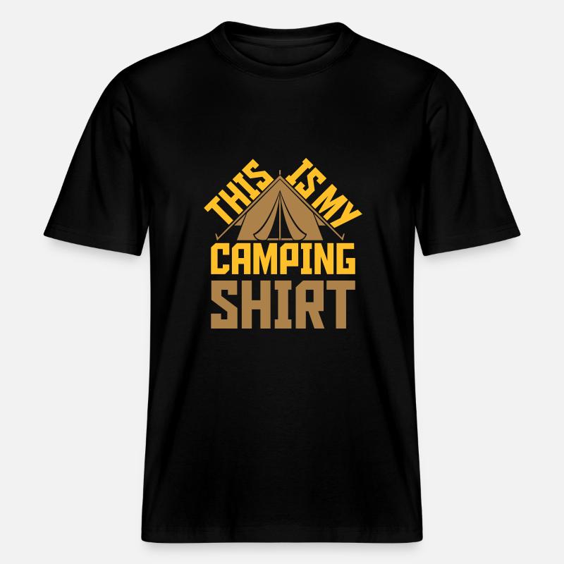 C’est mon camping -  T-shirt unisexe RELAXED FIT en coton bio - noir