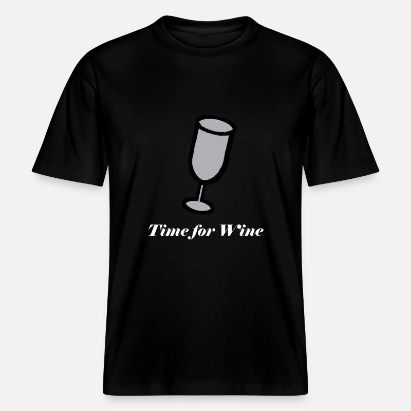 Wein Weinzeit Geschenk Geschenkidee Weintrinker -  RELAXED FIT Unisex Organic T-Shirt - Schwarz
