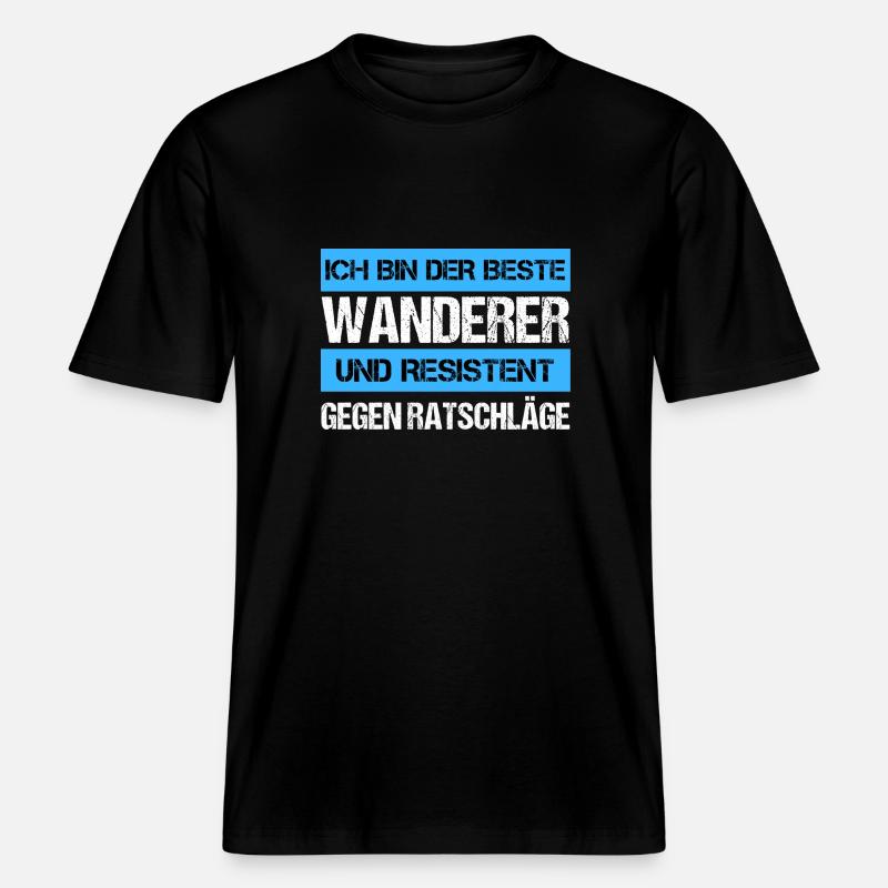Resistenter Wanderer -  RELAXED FIT Unisex Organic T-Shirt - Schwarz