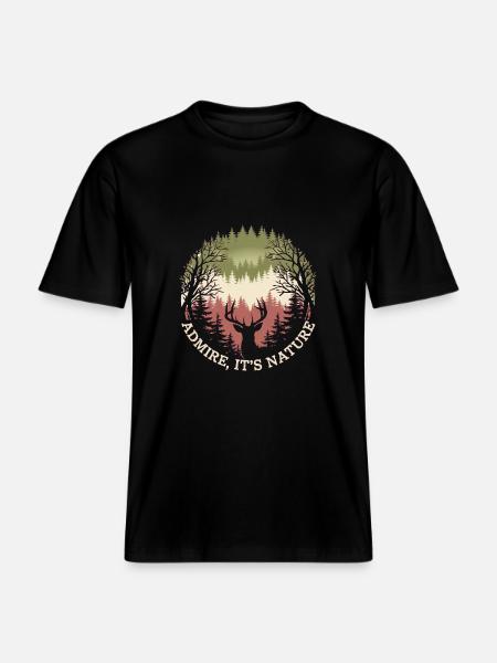 it's nature - RELAXED FIT Unisex Organic T-Shirt - black
