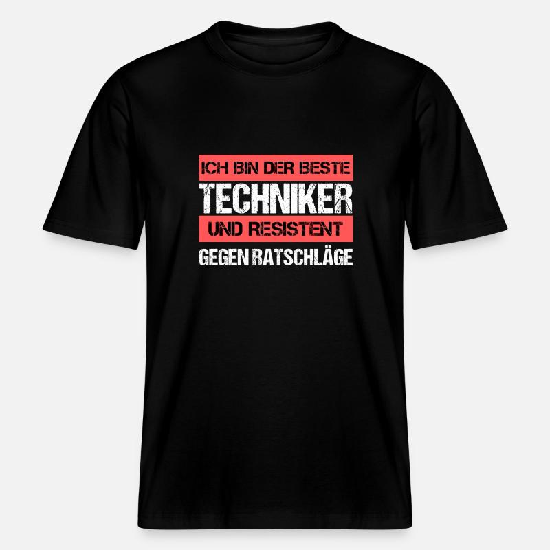 Resistenter Techniker -  RELAXED FIT Unisex Organic T-Shirt - Schwarz