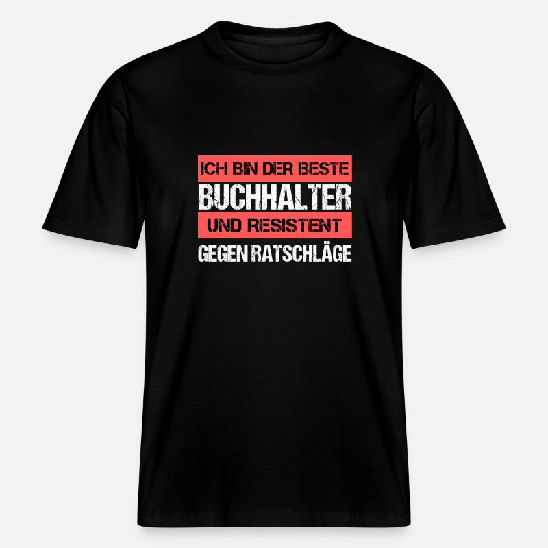 Resistenter Buchhalter -  RELAXED FIT Unisex Organic T-Shirt - Schwarz