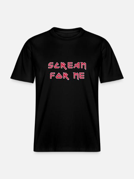 Scream for me! - RELAXED FIT Unisex Organic T-Shirt - Schwarz