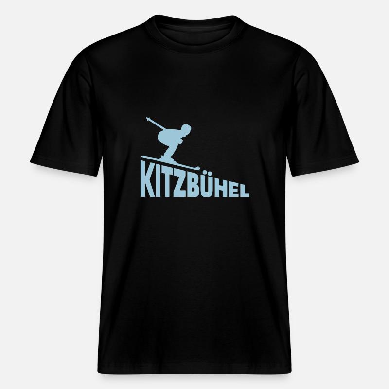 Kitzbühel -  T-shirt unisexe RELAXED FIT en coton bio - noir