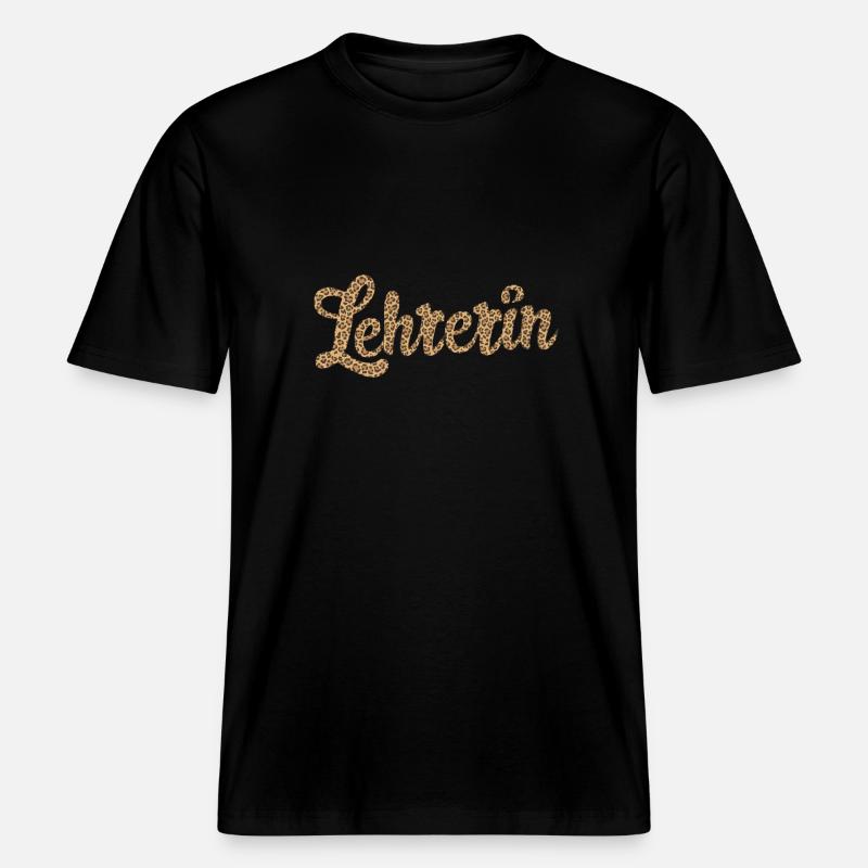 Lehrerin Leopard Trendy Lehrer-Geschenk Idee -  RELAXED FIT Unisex Organic T-Shirt - Schwarz