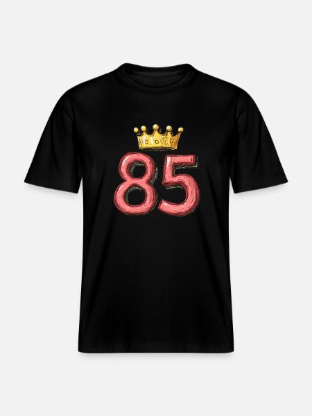 85 Number Crown -  RELAXED FIT Unisex Organic T-Shirt - black