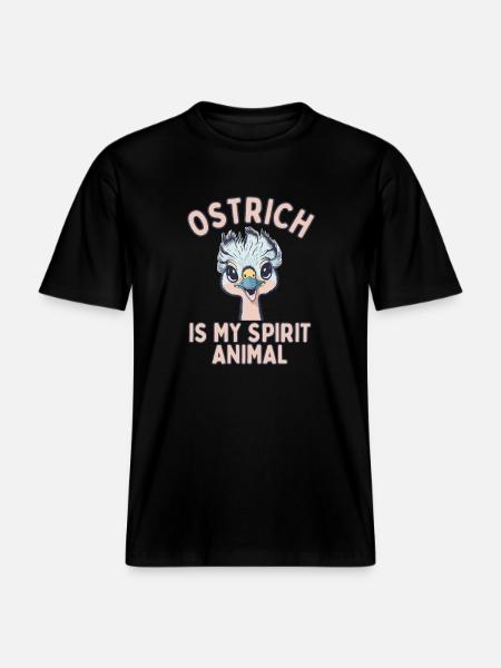 Strauß ist Mein Krafttier - RELAXED FIT Unisex Organic T-Shirt - Schwarz