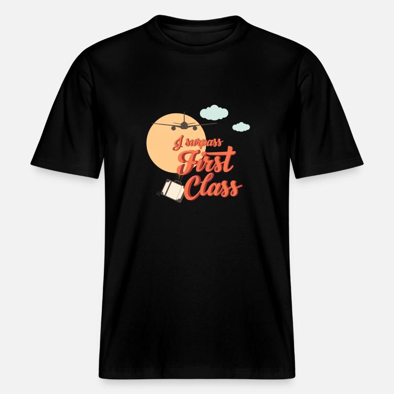 Ich übertreffe first class -  RELAXED FIT Unisex Organic T-Shirt - Schwarz