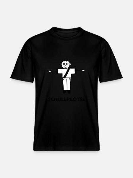 Schülerlotse - V2 -  RELAXED FIT Unisex Organic T-Shirt - Schwarz