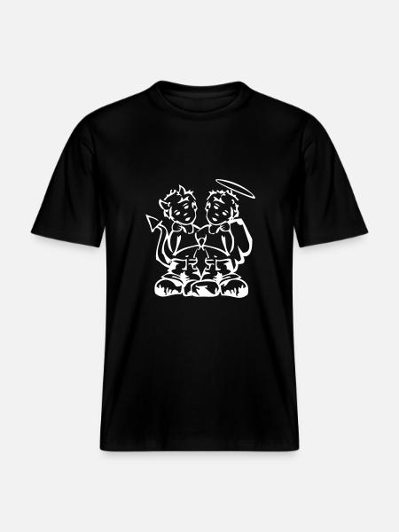 Ange ou Démon - T-shirt unisexe RELAXED FIT en coton bio - noir