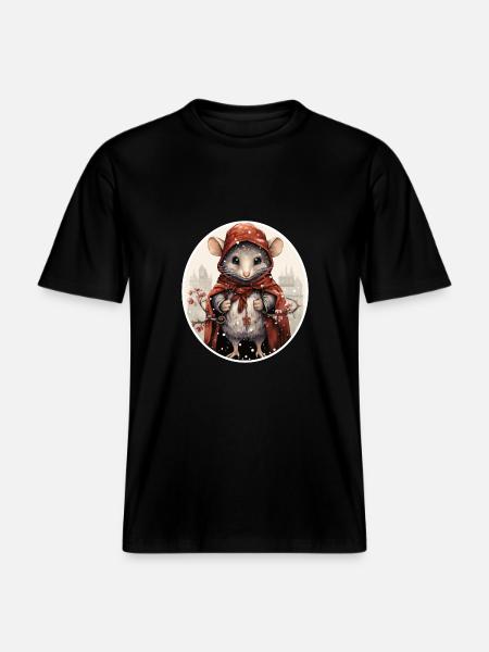 Winterstadtmäuschen - RELAXED FIT Unisex Organic T-Shirt - Schwarz