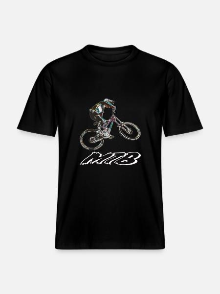 MTB downhill -  RELAXED FIT Unisex Organic T-Shirt - black