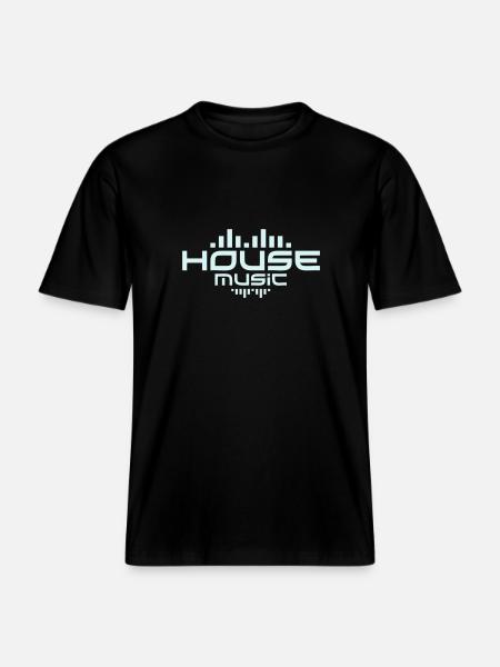 House Music - RELAXED FIT Unisex Organic T-Shirt - black
