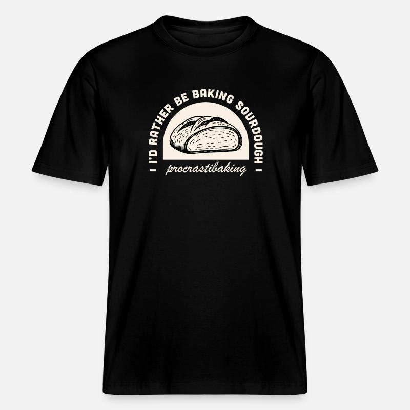 Sauerteigbrot Humor -  RELAXED FIT Unisex Organic T-Shirt - Schwarz