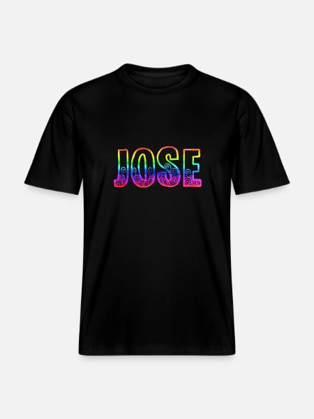 Jose R's Rainbow - RELAXED FIT Unisex Organic T-Shirt - black