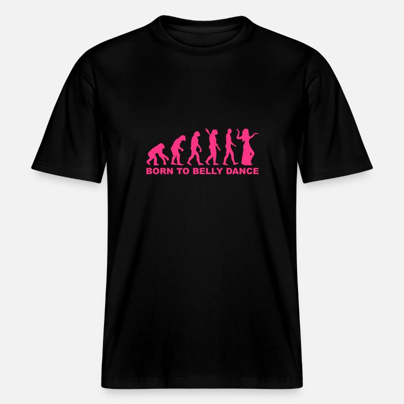 Evolution belly dance -  T-shirt unisexe RELAXED FIT en coton bio - noir