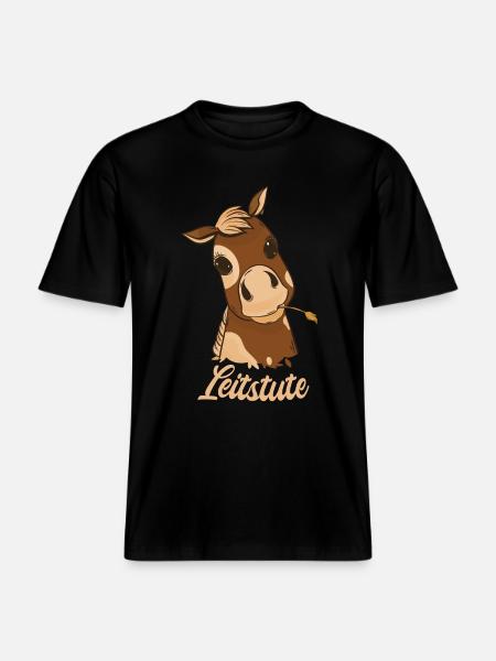 Leitstute Pferdezüchterin Geschenk - RELAXED FIT Unisex Organic T-Shirt - Schwarz