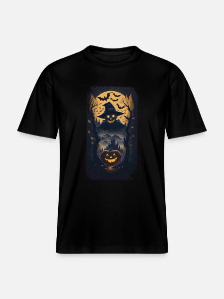 Happy Halloween I Gift -  RELAXED FIT Unisex Organic T-Shirt - black