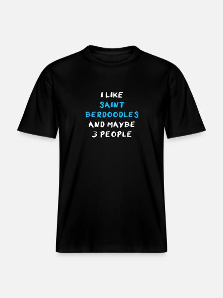 Saint Berdoodle -  RELAXED FIT Unisex Organic T-Shirt - black
