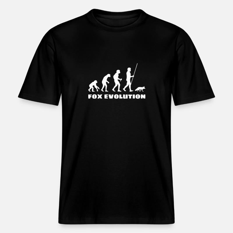 Fuchs Evolution -  RELAXED FIT Unisex Organic T-Shirt - Schwarz