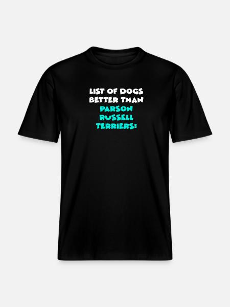 Parson Russell Terrier -  RELAXED FIT Unisex Organic T-Shirt - black