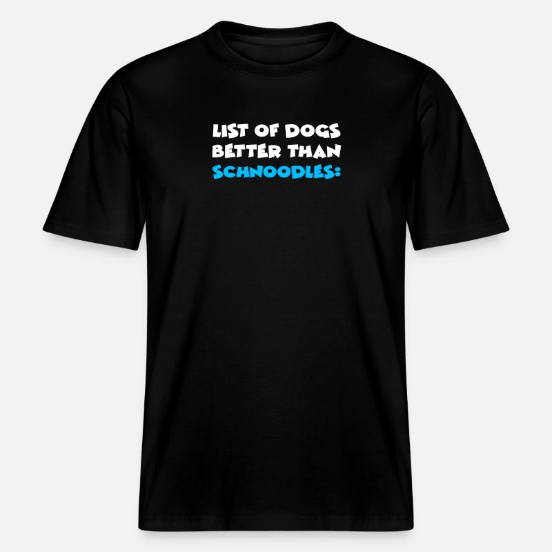 Schnoodle -  T-shirt unisexe RELAXED FIT en coton bio - noir