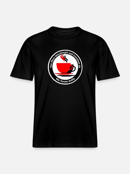 Alle Tassen Antifa -  RELAXED FIT Unisex Organic T-Shirt - Schwarz