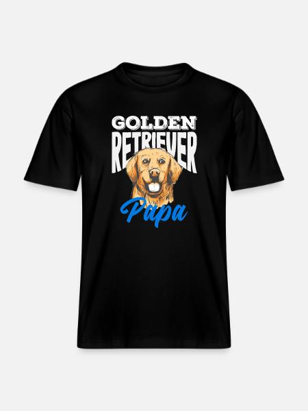 Golden Retriever Owner Owner Gift -  RELAXED FIT Unisex Organic T-Shirt - black