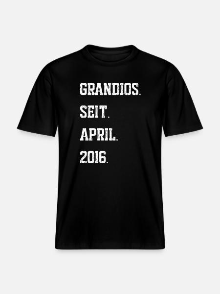 Anniversaire avril 2016 - T-shirt unisexe RELAXED FIT en coton bio - noir