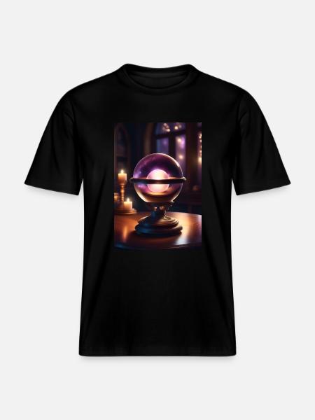 Magic crystal ball - RELAXED FIT Unisex Organic T-Shirt - black
