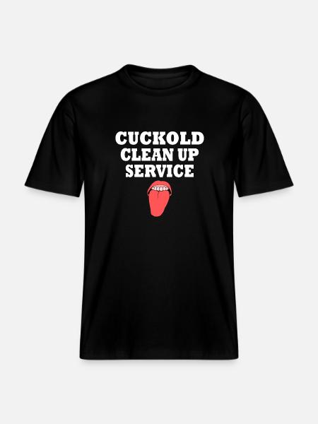 Cuckold clean up service -  RELAXED FIT Unisex Organic T-Shirt - black