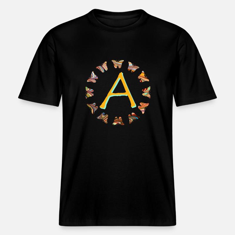 schmetterlinge e 56 a -  RELAXED FIT Unisex Organic T-Shirt - Schwarz