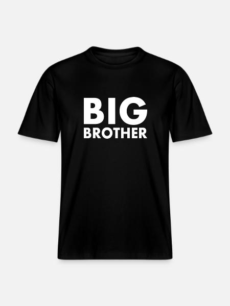 Big brother - T-shirt unisexe RELAXED FIT en coton bio - noir
