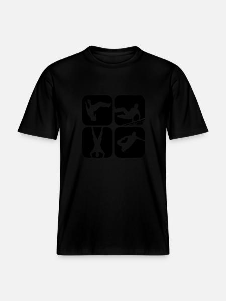 free running - RELAXED FIT Unisex Organic T-Shirt - black