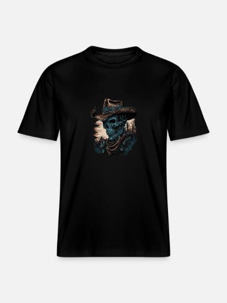 Zombie Cowboy -  RELAXED FIT Unisex Organic T-Shirt - black