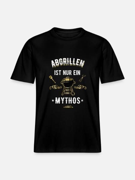Abgrillen - RELAXED FIT Unisex Organic T-Shirt - Schwarz