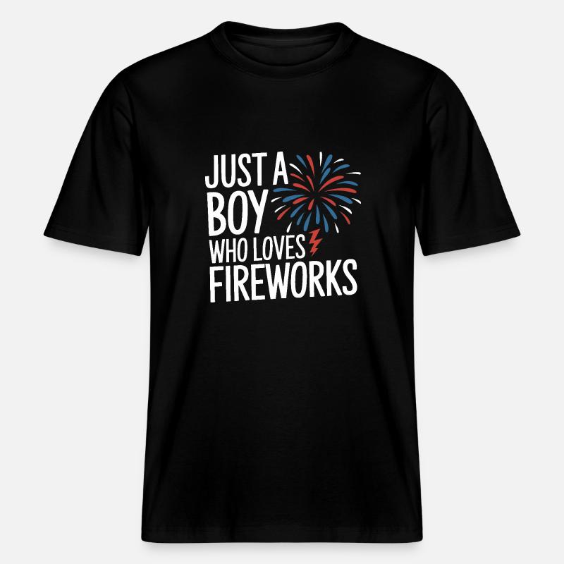 Pyrotechnics Fireworks Pyrotechnics - RELAXED FIT Unisex Organic T-Shirt - black