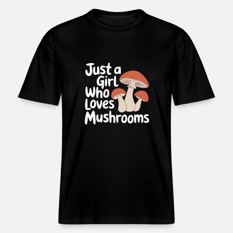 Champignons Champignons Champignon Champignon -  T-shirt unisexe RELAXED FIT en coton bio - noir