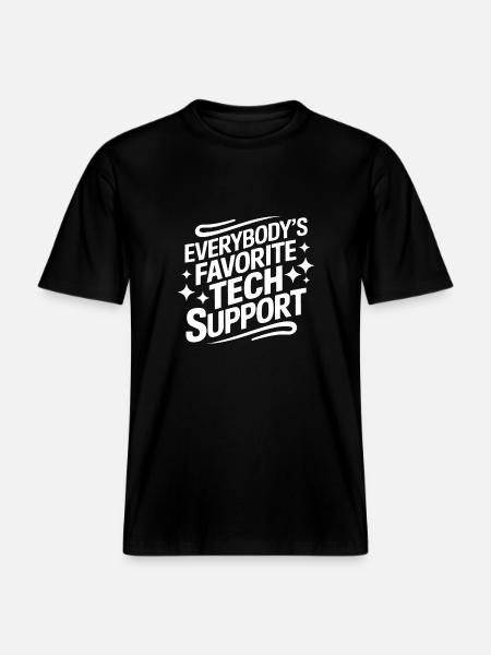 Technical Support Computer - RELAXED FIT Unisex Organic T-Shirt - black