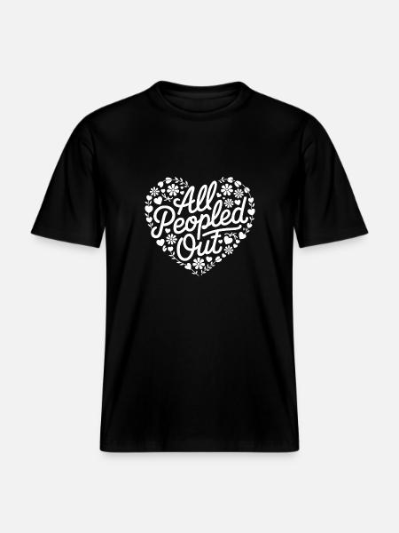 Introvert, antisocial, introvert - RELAXED FIT Unisex Organic T-Shirt - black