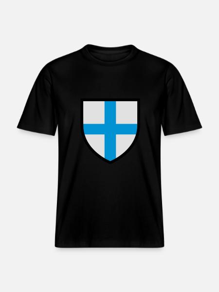 Blason Marseille (T) - T-shirt unisexe RELAXED FIT en coton bio - noir