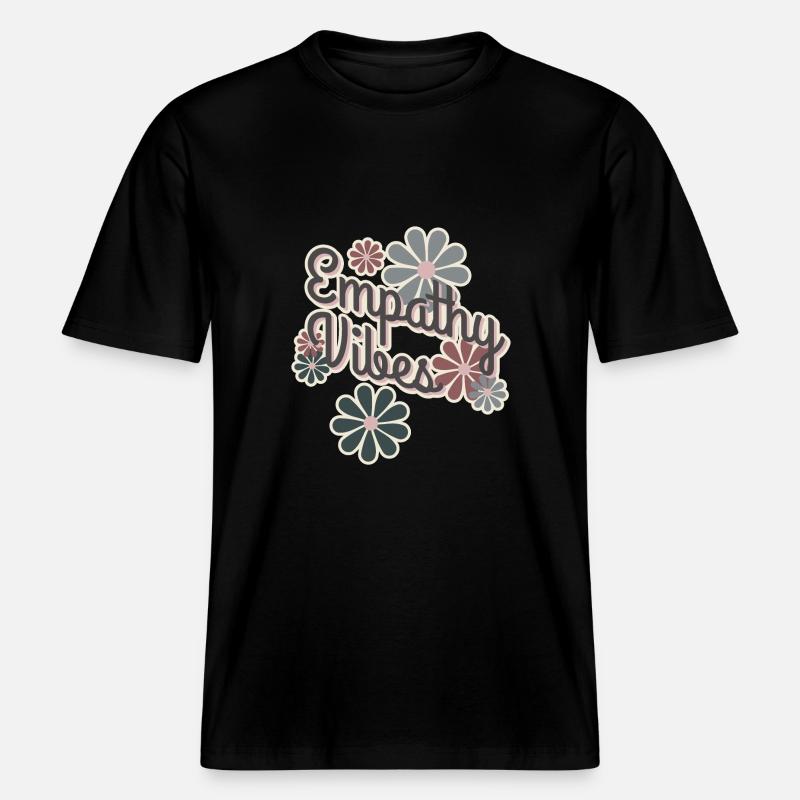 Vibrations d’empathie - T-shirt unisexe RELAXED FIT en coton bio - noir