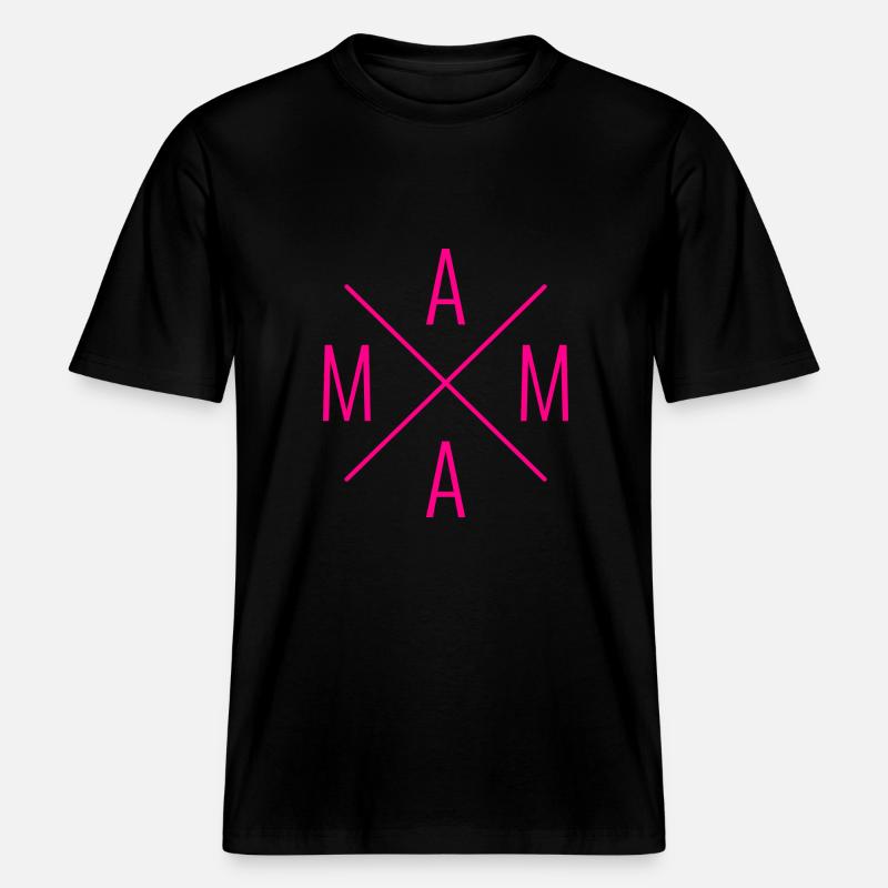 Mama Geschenk Mutti Werdende Mutter -  RELAXED FIT Unisex Organic T-Shirt - Schwarz