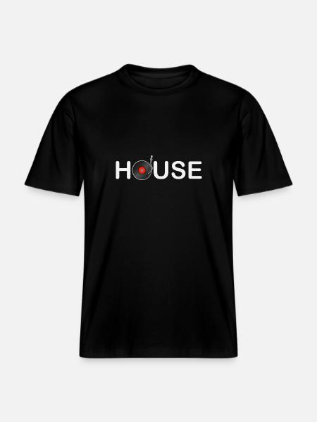 house music - RELAXED FIT Unisex Organic T-Shirt - Schwarz
