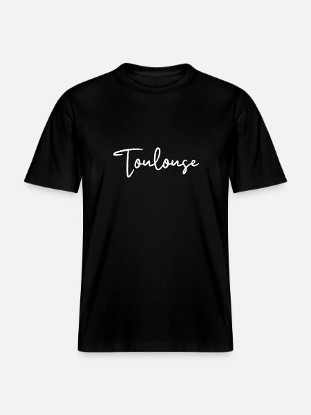 Toulouse, France - RELAXED FIT Unisex Organic T-Shirt - black