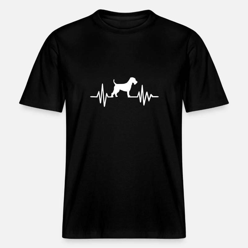 Welsh Terrier -  T-shirt unisexe RELAXED FIT en coton bio - noir