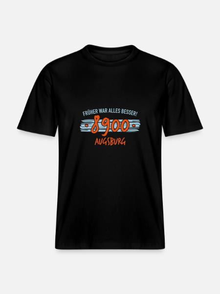 Früher 8900 Augsburg -  RELAXED FIT Unisex Organic T-Shirt - Schwarz